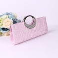 thumbnail image 4 of Lubelski Women Luxury Rhinestone Satin Pleated Evening Bag Party Clutch Purse Handbag, 4 of 7