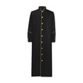 thumbnail image 1 of Penkiiy Priest Robe Dress for Men Clearance Men Solid Halloween Stand Collar Long-sleeved Button Robe Cosplay Coat Gold Priest Robe Dress, 1 of 3