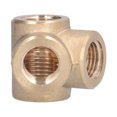 thumbnail image 3 of 4-Way Iron Pipe, Sturdy Spiral Anticorrosion Four-Way Iron Pipe Fitting  For DIY Project For Air Compresser, 3 of 8