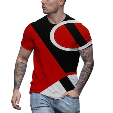 Ketyyh-chn99 T-Shirts pour Hommes Été T-Shirts pour Hommes et Grands Hommes Hauts Doux pour Hommes T-Shirts à Manches Longues T-Shirt Respirant Rouge,3TG