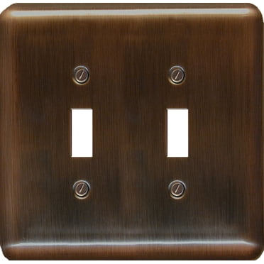 Atron Electro Industries Elite Antique Copper Double Toggle Wall Plate