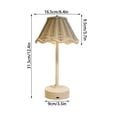 thumbnail image 3 of weibbin Lampe de Table Vintage en Rotin à DEL - Lampe de Chevet Tactile Rechargeable à Intensité Réglable 12,4 X 6,4 Po, Blanc, 3 of 8