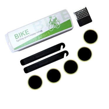 EGNMCR Accessoires de Vélo 1 Ensemble Outils de Réparation de Vélo de Montagne Bicyclette Patch en Caoutchouc Colle Ensemble de Levier Kit de Réparation de Pneu Réparation de Pneu