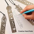 thumbnail image 4 of SIYTUAU Vintage A6 Portable Travel Notebook With Metal Bookmark Ruler Paper Material 90 Sheets Lined Journal Blue Cover Blue, 4 of 5