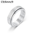 thumbnail image 1 of Anti-anxiety Spinner Fidget Rotating Rings Men Women AU Titanium Steel C8H7, 1 of 1