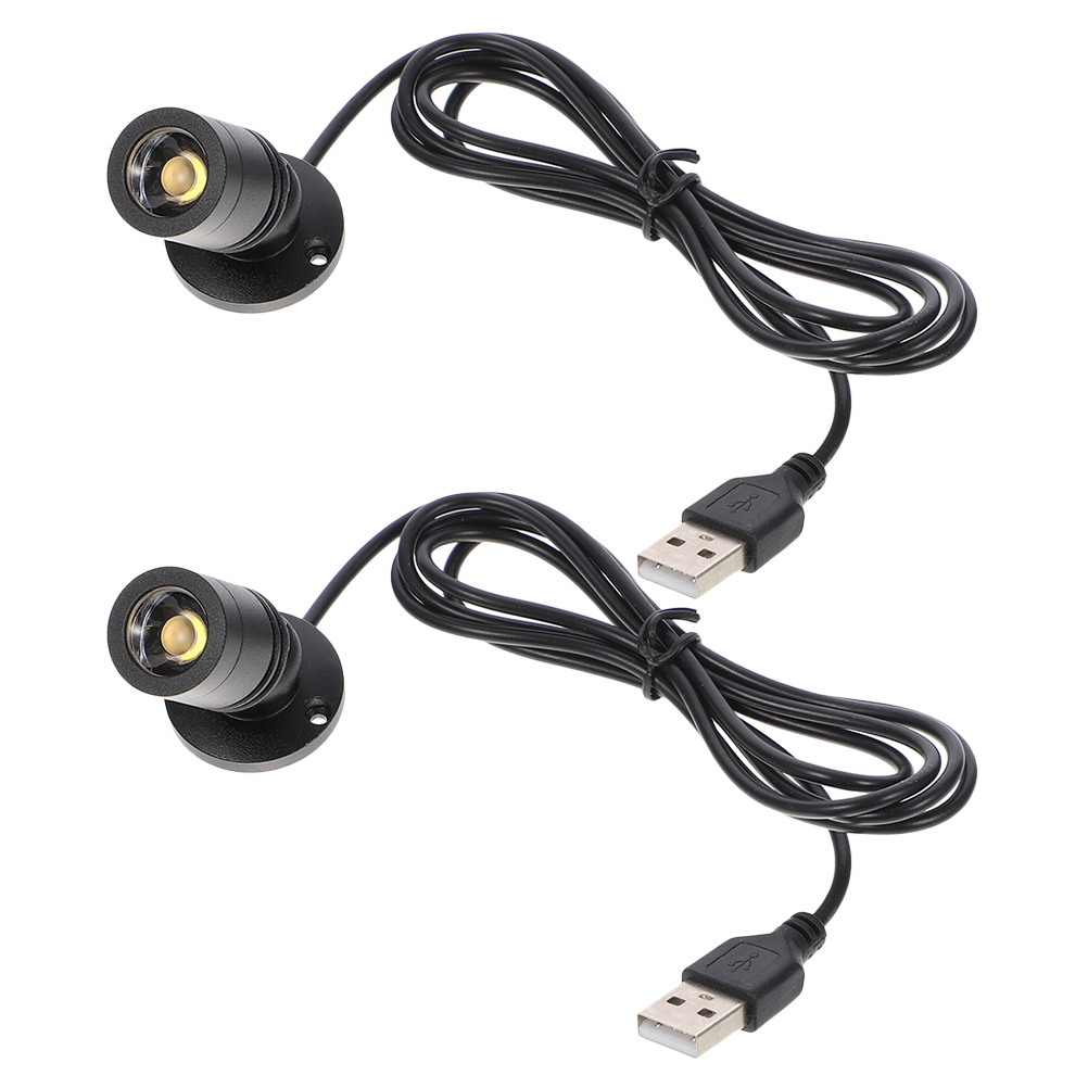 Shisuyan 2pcs Spotlight Indoor Usb Closet Light Led Mini Cabinet Lamp Small Spotlight Indoor Small Lamp Display Spotlight Led Spotlight Mini Usb Spotlight