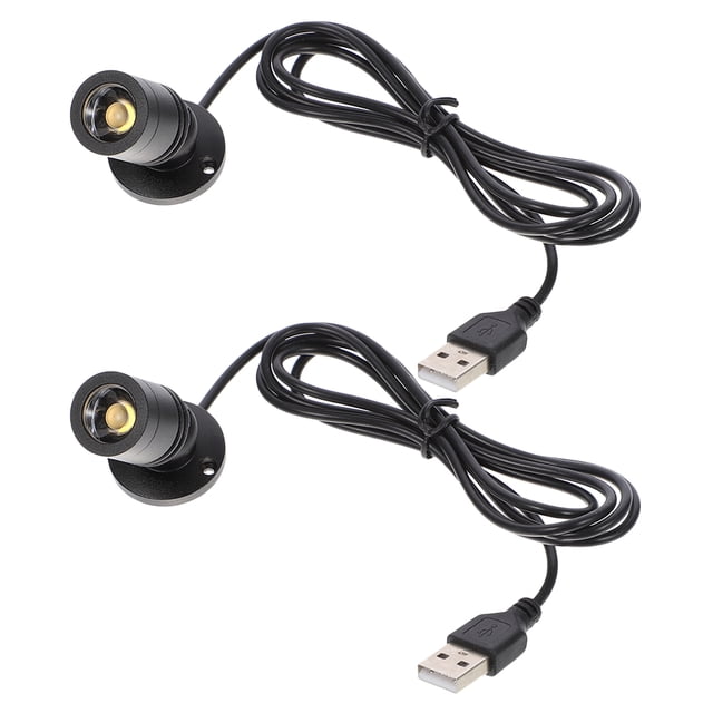 Shisuyan 2pcs Spotlight Indoor Usb Closet Light Led Mini Cabinet Lamp Small Spotlight Indoor Small Lamp Display Spotlight Led Spotlight Mini Usb Spotlight