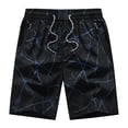 thumbnail image 2 of Pisexur Half Shorts Pants Fashion Men's Pocket Zipper Buttons Print Leisure Time Tooling Short Pants, 2 of 3