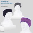 thumbnail image 3 of Bandeau de Sport Résistant à l'Usure avec Bande de Fixation Ajustable, Haute Élasticité, Anti-Humidité, Coupe-Vent, Garde au Chaud, Accessoire, Cache-Oreilles en Molleton, Bandeau de Course pour l'Hiver, 3 of 7