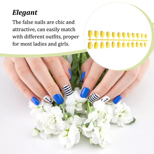 mmirethe Art Delicate Removable Artificial Tips Extension Fingernails Fashion Wraps Manicure Tools Decoration for Girls Type 19