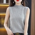 thumbnail image 2 of Half Turtleneck Vest Women's Sleeveless Bottoming Shirt, 2 of 6