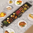 thumbnail image 2 of Costway Gril Teppanyaki Électrique Extra Grand de 39,5 Pouces avec 2 Surfaces de Cuisson, Températures Réglables et Plateau d'Égouttement, 2 of 10