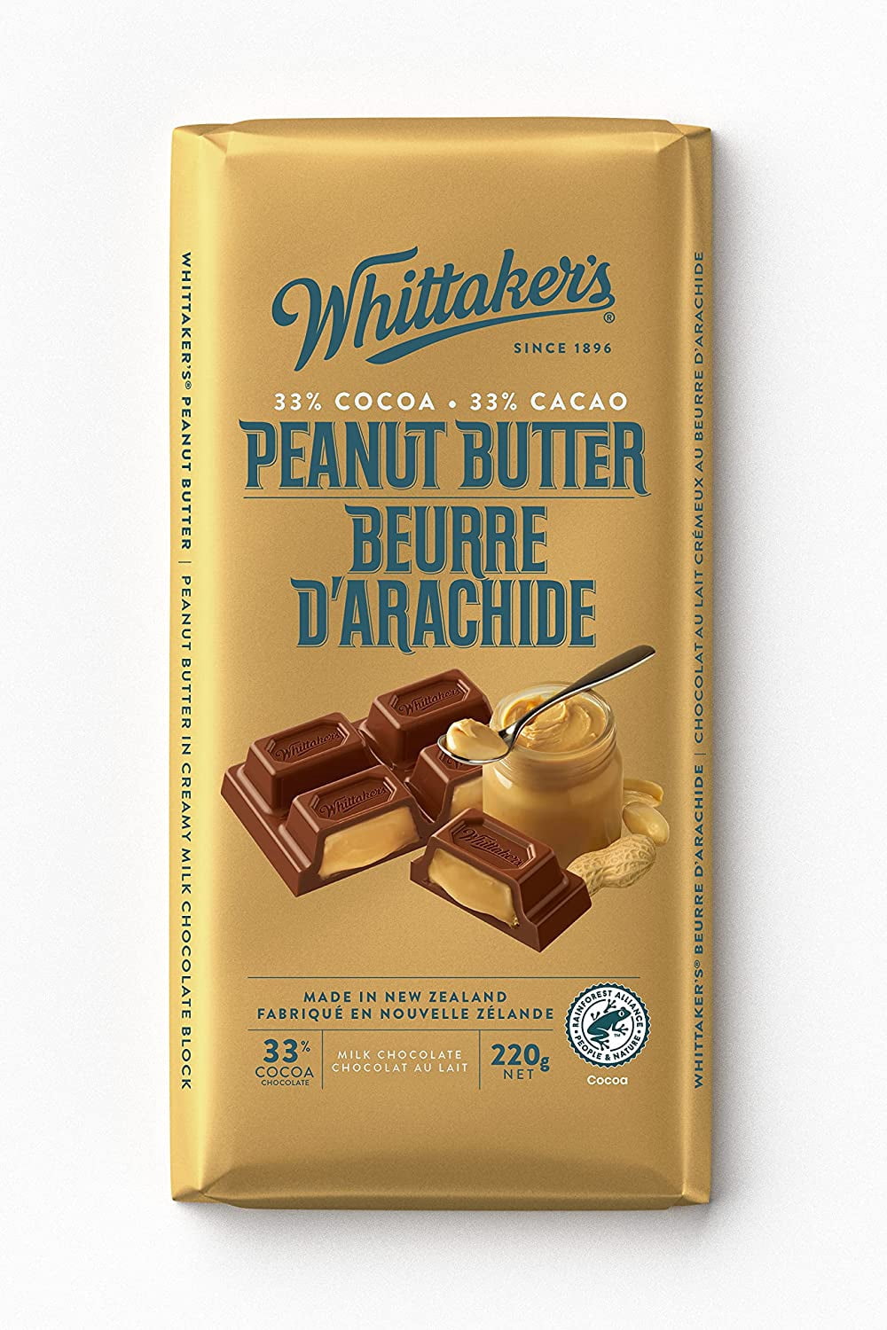 Whittakers' Peanut Butter Block 220 Gram
