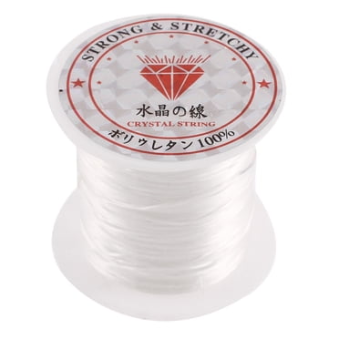 Bracelet de Bijoux 10 m Fil Extensible Élastique pour Perles Corde Blanche