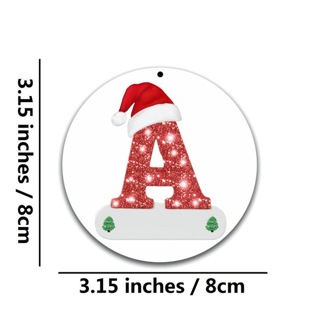 CEHVOM Christmas Alphabet Decorations Personalized For Gift Christmas Tree Hanging Ornament DIY Creative Decorations Clearance