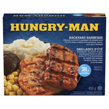 Dîner congelé à saveur barbecue d'extérieur de Hungry-Man 455g