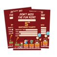 thumbnail image 1 of Darling Souvenir Red Birthday Invitation Card 28 Pcs Fill or Write In Blank Invites Printable Party Supplies 5 x 7 Inches, 1 of 5