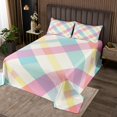 thumbnail image 2 of Erosebridal Colorful Buffalo Quilt Sets for Queen Size Bed, Geometric Check Bed Set 3-Piece, 2 of 5