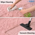 thumbnail image 3 of SUSUZI 5' x 7' Shaggy Area Rug, 2 Inch Thick Fluffy Plush Carpet with Non-Slip PVC Back, Soft Polypropylene Floor Rug for Bedroom Living Room Kids Room Home Décor, Pink, 3 of 5