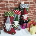 thumbnail image 3 of Coofit Christmas Stocking Gnome Festive Decorative Xmas Hanging Sock Holiday Stocking, 3 of 10