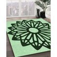 thumbnail image 3 of Ahgly Tapis Rectangulaire Lavable en Machine Intérieur Transitionnel Vert Forêt Foncé, 8 Pieds x 10 Pieds, 3 of 7