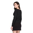 thumbnail image 3 of No Boundaries Women'S Long-Sleeve Babydoll Top, 3 of 6