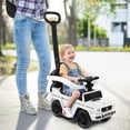 thumbnail image 2 of Costway 3 in 1 Ride on Push Car Mercedes Benz G350 Stroller Sliding Car w/ Canopy White, 2 of 10