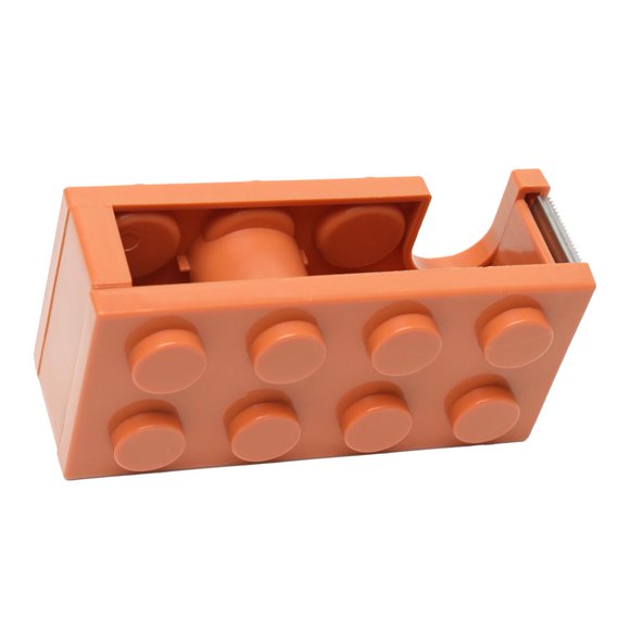 Building Block Shape Tape Dispenser, Easy Cutting Desk Tape Holder with Wear Resistant PP Material Portable for School Office Study Room