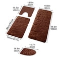 thumbnail image 3 of Dvkptbk Coffee Bathroom Rugs Bath Mat Set 4 Pieces, Memory Foam Bath Mats for Bathroom, Non Slip Extra Soft Absorbent Bath Rugs, Machine Washable & Dry Toilet Shower Mat Bathroom Set, 3 of 7