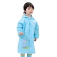 thumbnail image 1 of MIASHUI Rain Poncho for Kids Waterproof Ponchos Lightweight Raincoat,Light Blue,XXL, 1 of 4