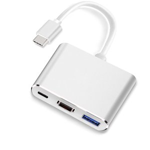 USB C à HD-MI Multiport numérique AV Adaptateur, USB 3.1 Type C à 4K HD-MI Hub de l'adaptateur avec USB 3.0 Port & USB-C PD Compatible avec MacBook Pro/ S8+/S9+