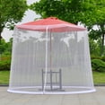 thumbnail image 1 of TOUMENY Outdoor Patio Straight Rod Umbrella Net Cover, 9-13FT Parasol Sun Umbrella Mosquito Net Screen, Breathable 200% Polyester Mesh with TPU Water Pipe Bottom, Weather Resistant Insect Protection, 1 of 5