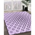 thumbnail image 3 of Ahgly Company Tapis d'Intérieur Ronds Lavables à la Machine, Style Transitionnel, Fleur Violette Violette, Tapis de Zone, 7 Pieds Rond, 3 of 7