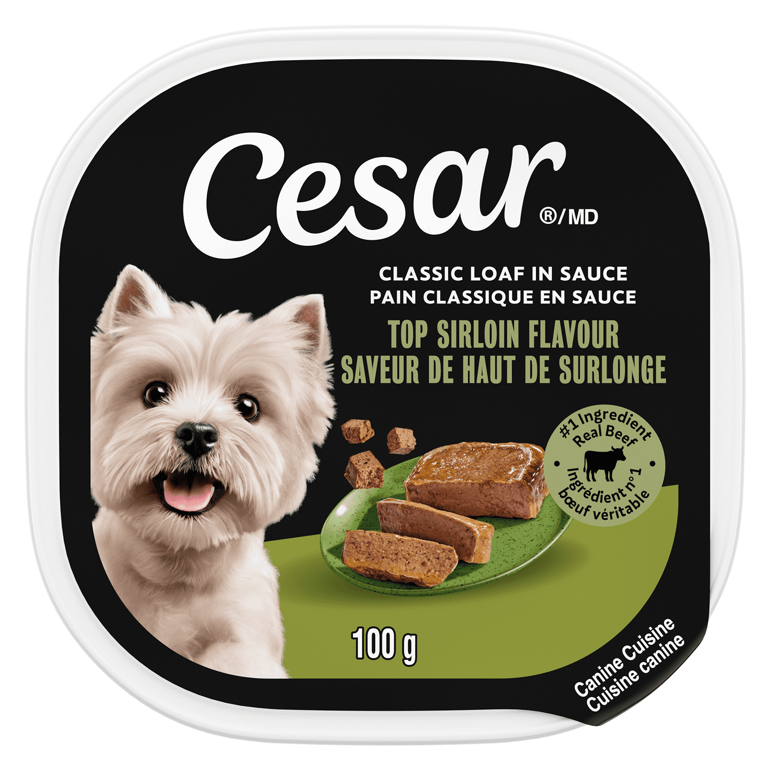 Cesar Classic Loaf in Sauce Top Sirloin Flavour Soft Wet Dog Food