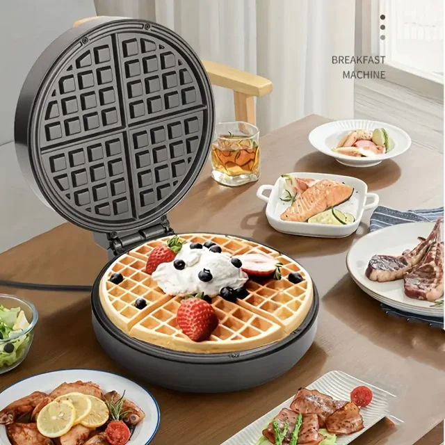 Gaufrier Ménager Multifonction Version Mini Machine à Aliments Légers Poêle de Cuisson Chauffante Machine à Déjeuner Gaufrier Machine à Pain