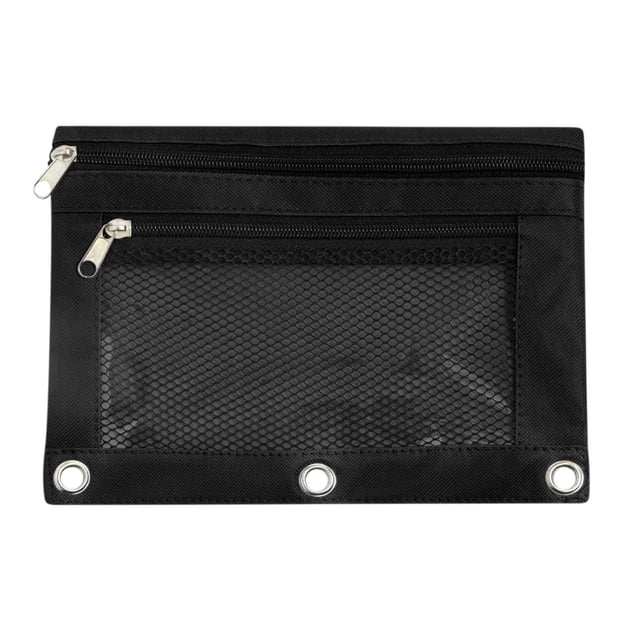 RXIRUCGD Pencil Pouch 3 Ring, Zipper Pencil Pouches Case Binder Cosmetic Bag