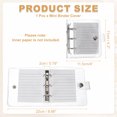 thumbnail image 2 of Uxcell Mini Binder Cover, 4.3 Inch Clear Binder Protector 3 Ring Refillable Notebook Binder with Snap Button for Photo Scrapbook Journal Ledger, Silver, 2 of 7