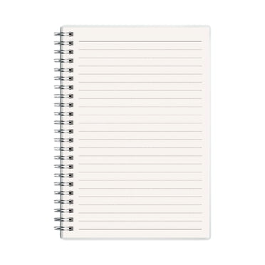 SIYTUAU A5 Notebook Spiraled With Graph Paper 80 Pages Thick Paper Flexible Plastic Cover For School Work Writing White Notebook A A