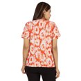 thumbnail image 4 of Moomaya T-Shirts Teinture sur Nœuds à Manches Courtes Froncées pour Femmes Col en V Décontracté en Jersey, 4 of 8