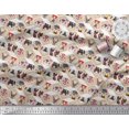 thumbnail image 2 of Soimoi Cotton Voile Fabric Geometric & Dogs Patchwork Print Fabric by The Yard 42 Inch Wide, 2 of 3