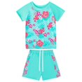 thumbnail image 2 of Girls Rash Guard 2-Piece Swimwear Fish Scale Pattern Swimwear Upf 50+ Uv for 4-12Y, 2 of 6