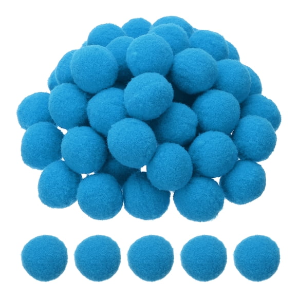 Pompons de 1 Po pour Bricolage, 500 Pcs Pompons pour Bricolages Boules Bouffantes en Vrac Boules Duveteuses pour Chapeaux Noël Art Bricolage, Bleu Foncé
