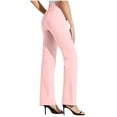 thumbnail image 4 of Soki Dress Pants Women Work Business Pants Tummy Control Office Straight Leg Trousers High Waisted Ladies Slacks, 4 of 8