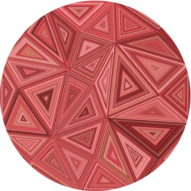 Ahgly Company Machine Washable Indoor Round Transitional Red Area Rugs, 3' Round