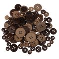 thumbnail image 1 of 100 Pcs Boutons Assortis en Noix de Coco Ronds Flatback 4 Trous Boutons en Bois Diy, 1 of 7