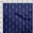 thumbnail image 2 of oneOone Georgette Viscose Fabric Leaves & Paisley Block Decor Fabric Printed BTY 42 Inch Wide, 2 of 4
