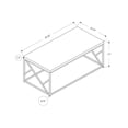 thumbnail image 2 of Monarch Specialties Coffee Table, Accent, Cocktail, Rectangular, Living Room, 48"l, Metal, Laminate, Grey, Chrome, Contemporary, Modern, 2 of 3