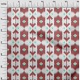 thumbnail image 3 of oneOone Cotton Poplin Rust Brown Fabric Ikat Craft Projects Decor Fabric Printed By The Yard 56 Inch Wide, 3 of 4