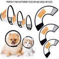 thumbnail image 3 of Cône de Récupération pour Animaux, Abs Ajustable, Collier de Sécurité Confortable Anti-Morsure pour Petit Chien (L), 3 of 5
