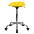 thumbnail image 3 of Siège tracteur jaune vibrant et tabouret chromé, 3 of 9